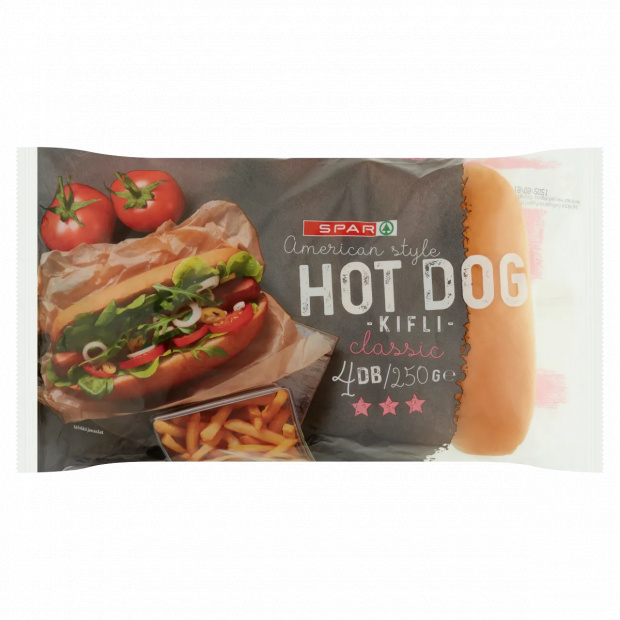 SPAR American Style Classic hot dog kifli 4 db 250 g