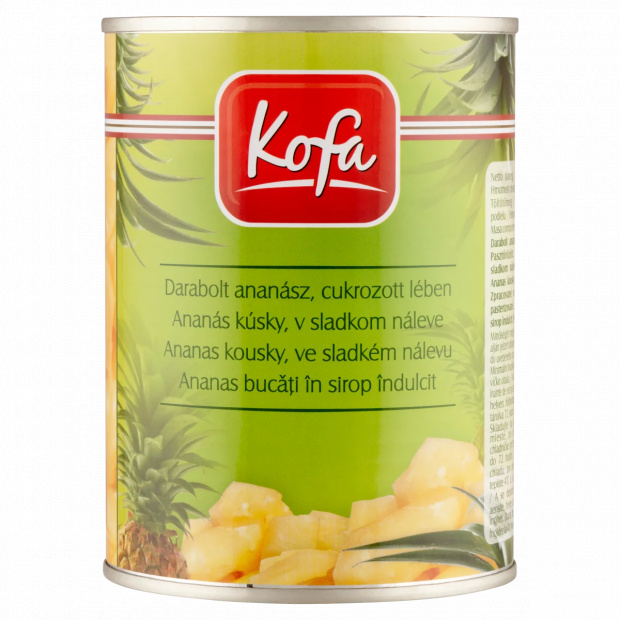 Kofa darabolt ananász, cukrozott lében 565 g