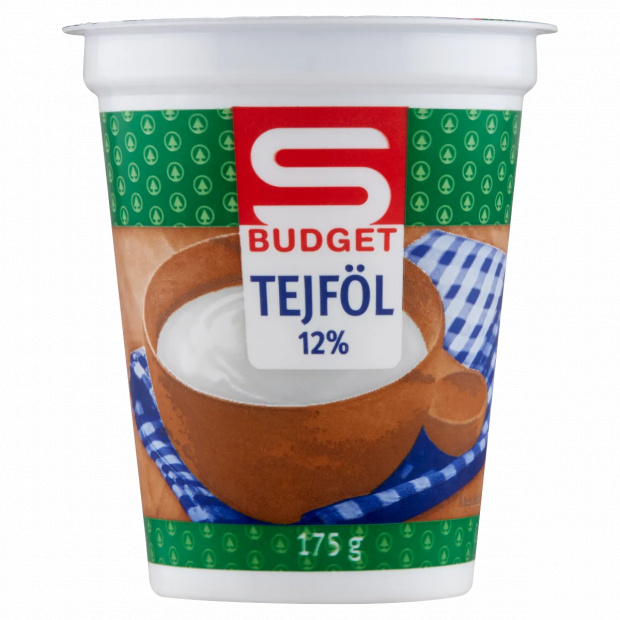 S-Budget félzsíros tejföl 12% 175 g