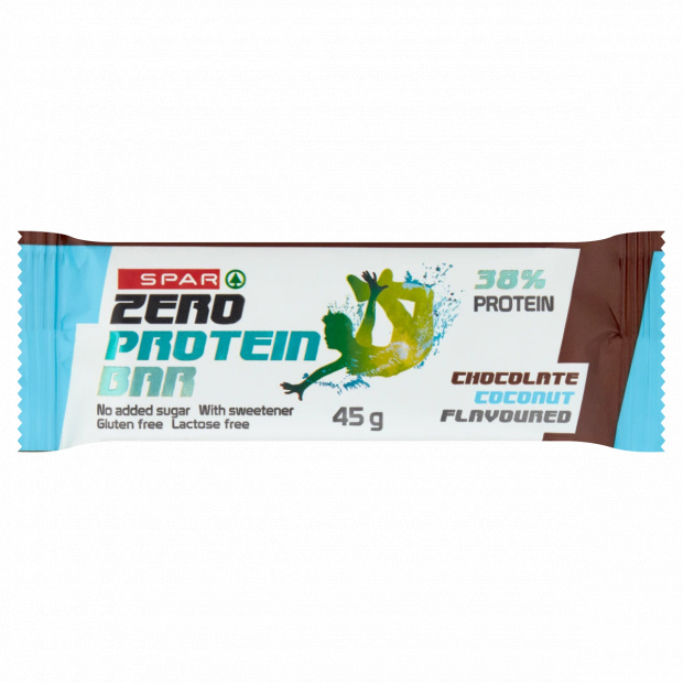 SPAR Zero Protein Bar csokoládé és kókusz ízű fehérjeszelet édesítőszerrel 45 g