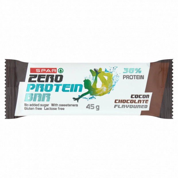 SPAR Zero Protein Bar kakaós-csokoládés ízű fehérjeszelet édesítőszerekkel 45 g