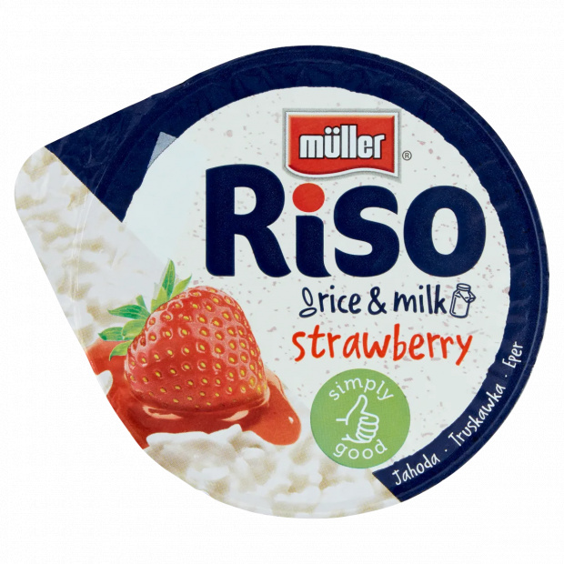 Müller Riso tejberizs desszert eper készítménnyel 200 g