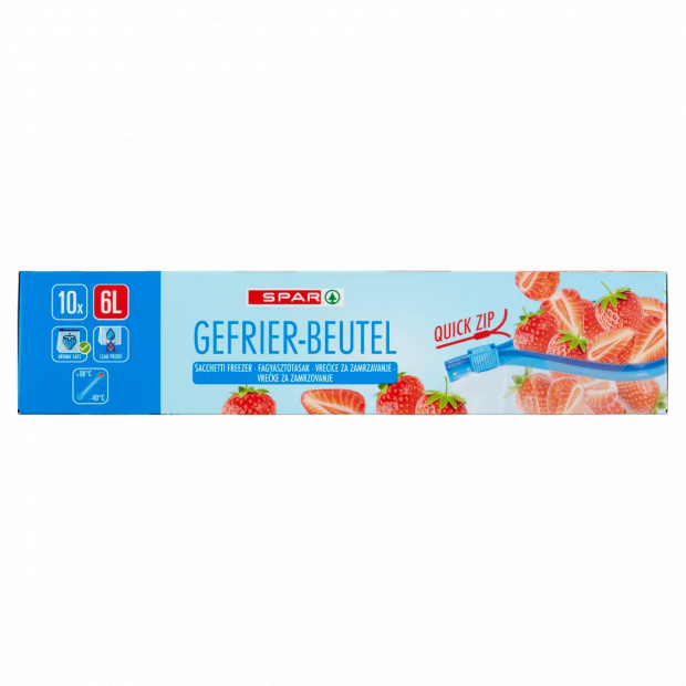 SPAR csúszózáras fagyasztótasak 6 l 10 db