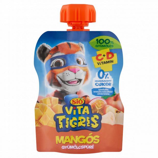Sió Vitatigris mangós gyümölcspüré 90 g Sió Vitatigris mangós gyümölcspüré 90 g