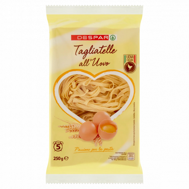 DESPAR Tagliatelle 6 tojásos durum száraztészta 250 g DESPAR Tagliatelle 6 tojásos durum száraztészta 250 g