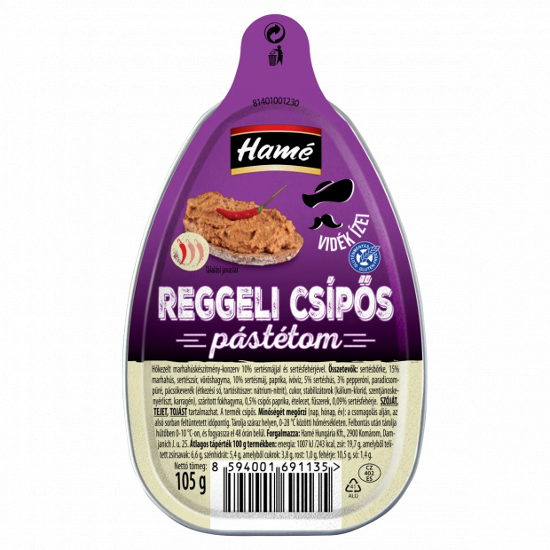 Hamé reggeli csípős pástétom 105 g