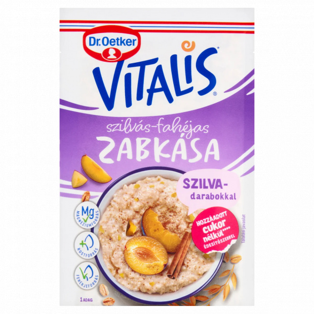 Dr. Oetker Vitalis szilvás-fahéjas zabkása alappor 58 g Dr. Oetker Vitalis szilvás-fahéjas zabkása alappor 58 g
