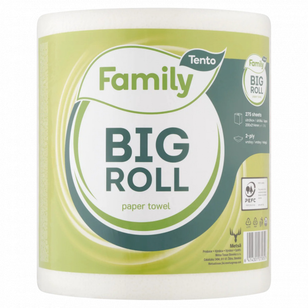 Tento Family Big Roll háztartási papírtörlő 2 rétegű 1 tekercs