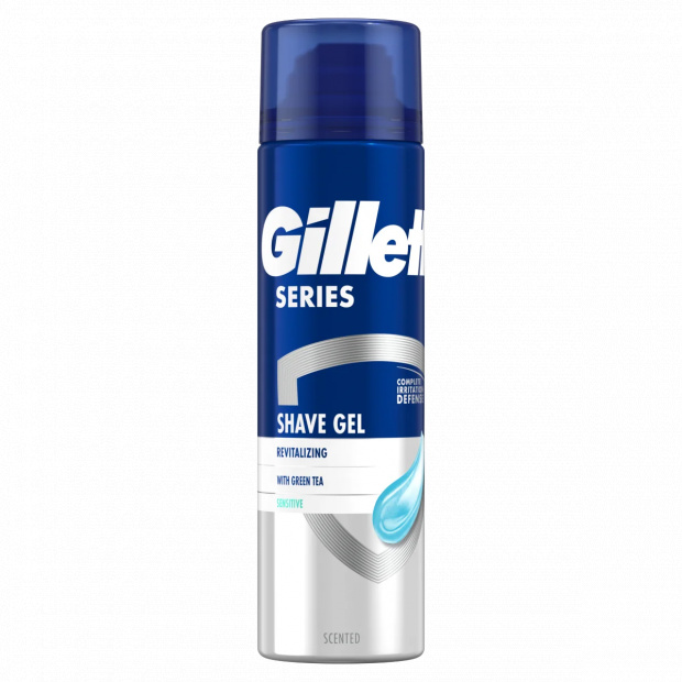 Gillette Series Revitalizáló Borotvazselé Zöld Teával, Férfiaknak, 200ml