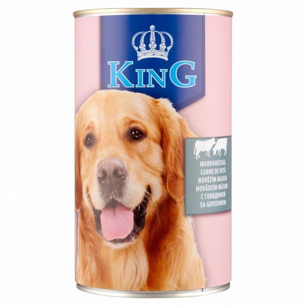 King teljes értékű állateledel felnőtt kutyák számára marhahússal 1240 g
