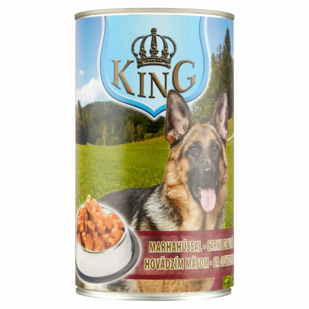 King teljes értékű állateledel felnőtt kutyák számára marhahússal 1240 g