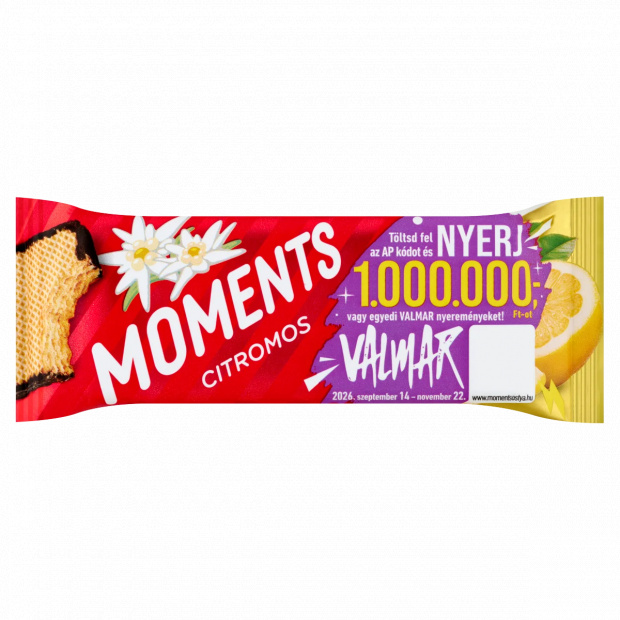 Moments kakaós bevonómasszába mártott, citromos krémmel töltött ostyaszelet 45 g