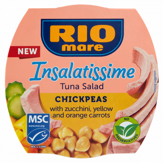 Rio Mare Insalatissime Chickpeas zöldséges készétel tonhallal 160 g Rio Mare Insalatissime Chickpeas zöldséges készétel tonhallal 160 g