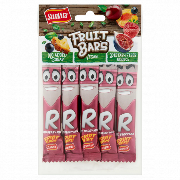 SunVita Piros bogyós gyümölcsszelet 5 x 15 g (75 g)