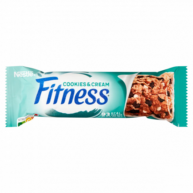 Nestlé Fitness Cookies & Cream gabonapehely-szelet vitaminokkal és ásványi anyagokkal 23,5 g