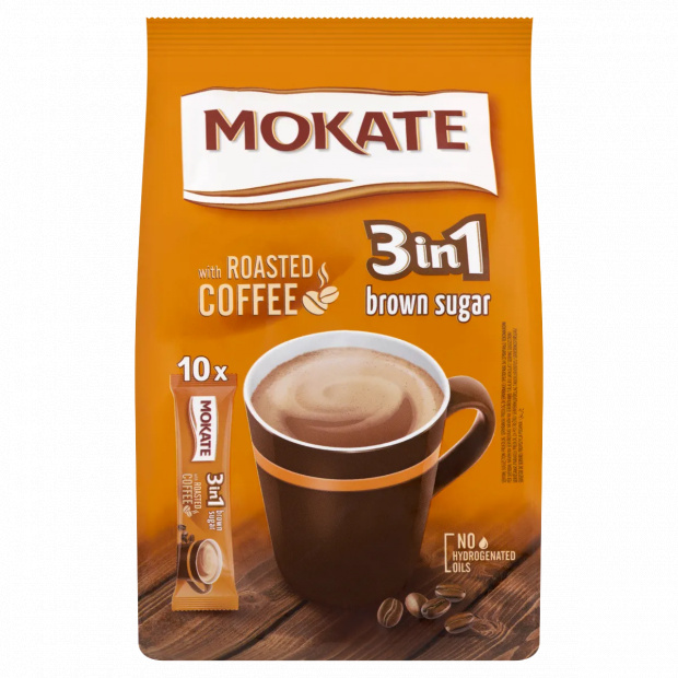 Mokate 3in1 Brown Sugar azonnal oldódó kávéspecialitás 10 x 17 g (170 g)