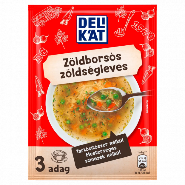 Delikát zöldborsós zöldségleves 47 g