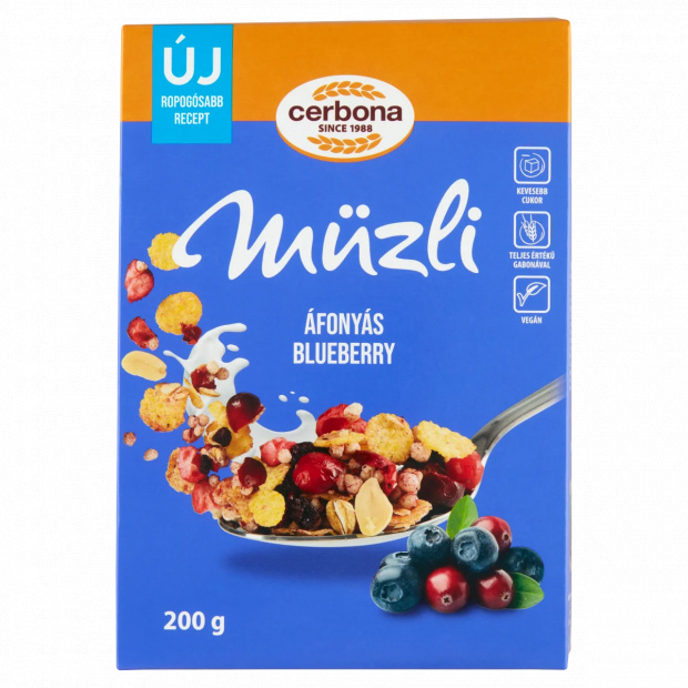 Cerbona áfonyás müzli 200 g Cerbona áfonyás müzli 200 g