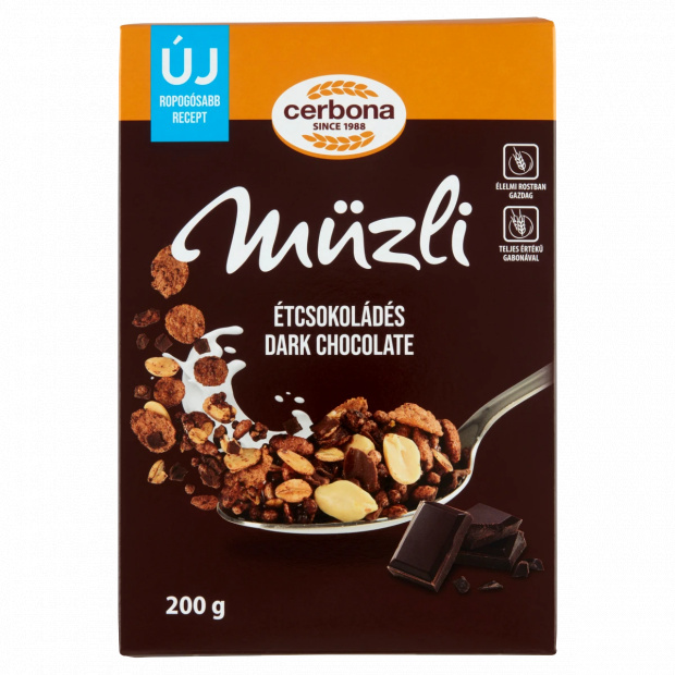 Cerbona étcsokoládés müzli 200 g Cerbona étcsokoládés müzli 200 g
