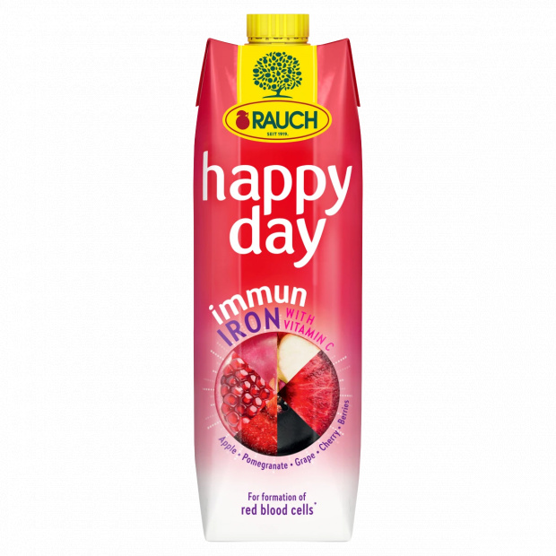Rauch Happy Day Immun Iron vegyes gyümölcsnektár C-vitaminnal és vassal 1 l
