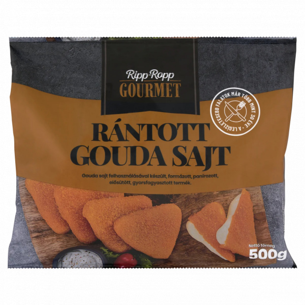 Ripp-Ropp Gourmet gyorsfagyasztott rántott gouda sajt 500 g