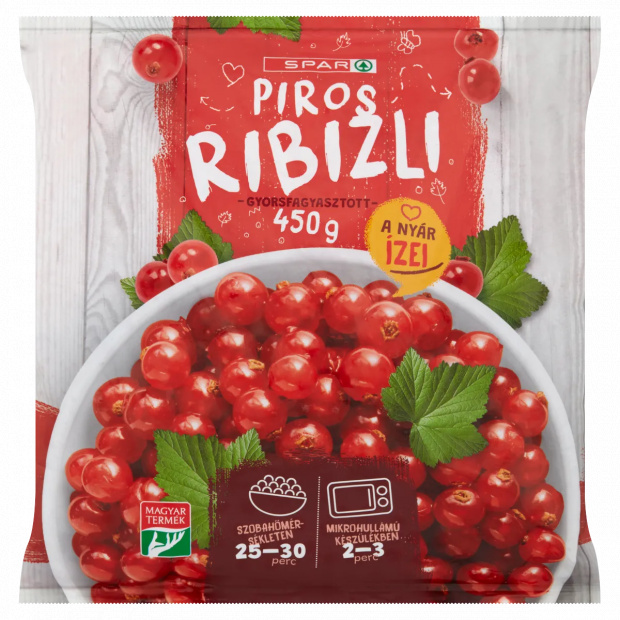 SPAR gyorsfagyasztott piros ribizli 450 g