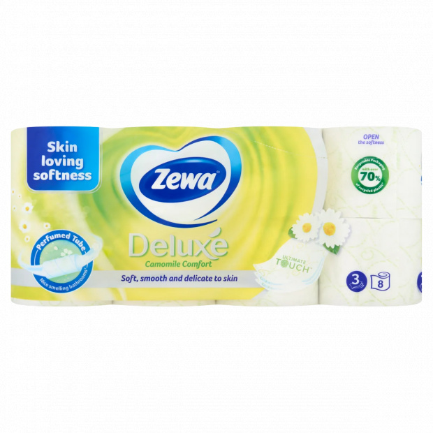 Zewa Deluxe Camomile Comfort toalettpapír 3 rétegű 8 tekercs