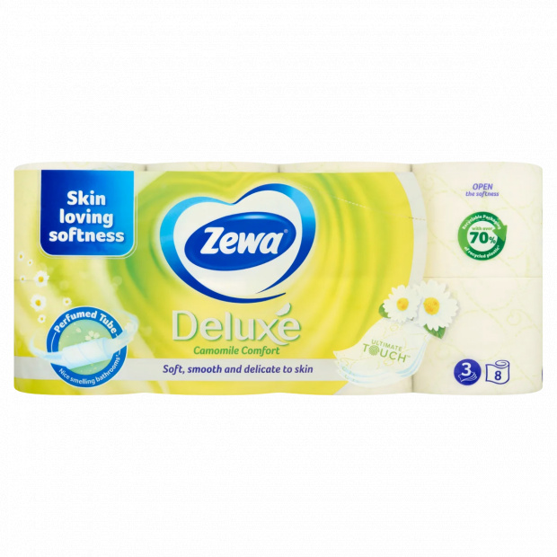 Zewa Deluxe Camomile Comfort toalettpapír 3 rétegű 8 tekercs