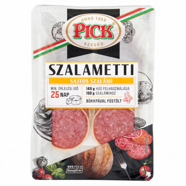 PICK Szalametti szeletelt sajtos szalámi 60 g
