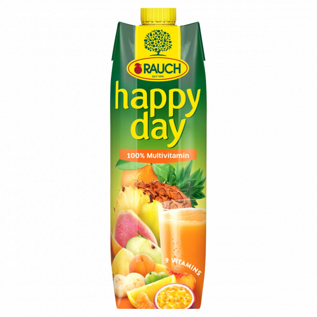 Rauch Happy Day 100% multivitamin vegyes gyümölcslé sűrítményből 1 l Rauch Happy Day 100% multivitamin vegyes gyümölcslé sűrítményből 1 l