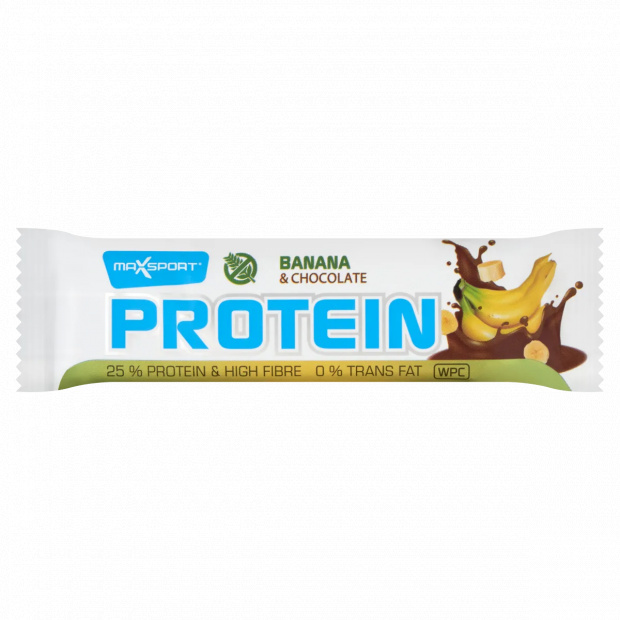 MaxSport Protein fehérjeszelet banánnal tejcsokoládé bevonattal 50 g