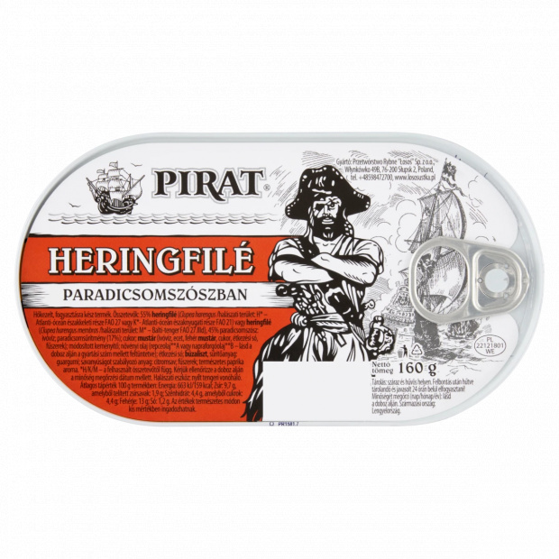 Pirat heringfilé paradicsomszószban 160 g