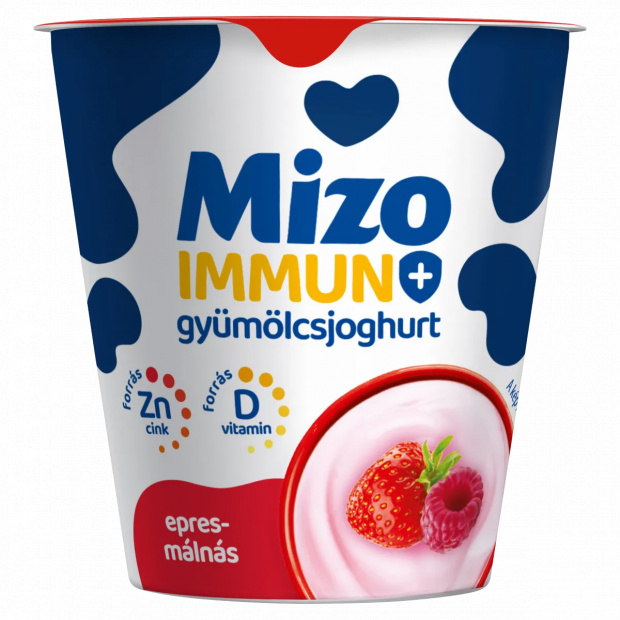 Mizo Immun+ epres-málnás gyümölcsjoghurt 125 g