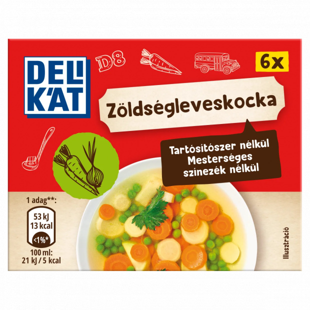 Delikát zöldségleveskocka 6 x 10 g (60 g)