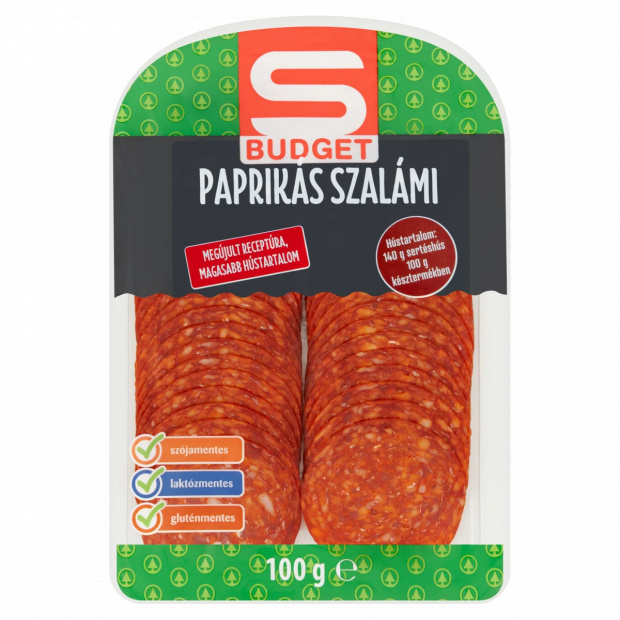 S-Budget szeletelt paprikás szalámi 100 g