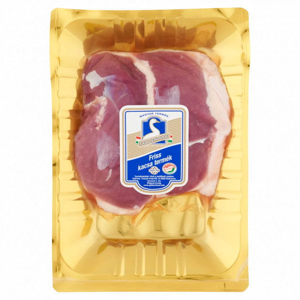 Golden Food friss pecsenyekacsa csontnélküli bőrös fél mellfilé 420 g Golden Food friss pecsenyekacsa csontnélküli bőrös fél mellfilé 420 g