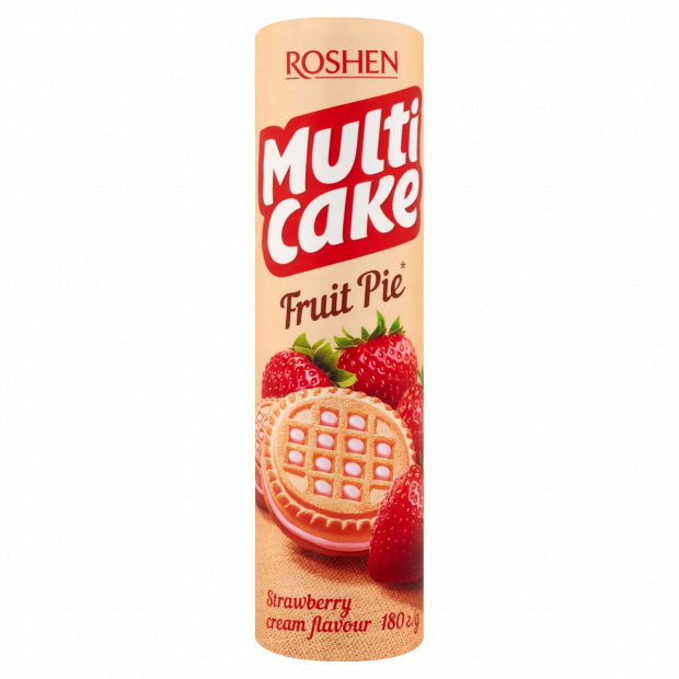 Roshen Multi Cake keksz eper ízű töltelékkel 180 g