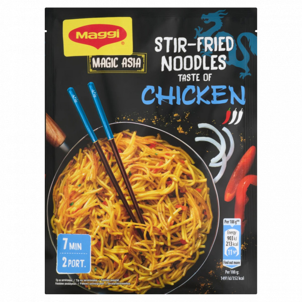 Maggi Magic Asia csirkeízű pirított tészta 121 g