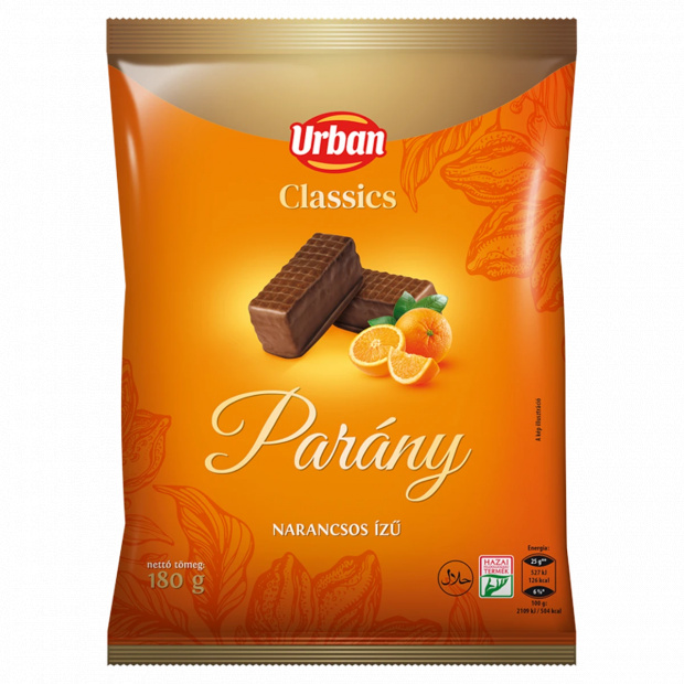 Urban Classics parány kakaós-narancsos krémmel, étbevonóval 180 g Urban Classics parány kakaós-narancsos krémmel, étbevonóval 180 g
