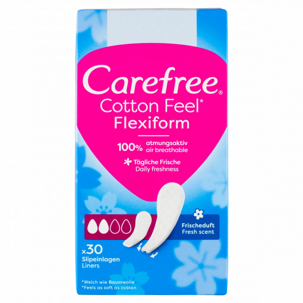 Carefree Cotton Feel Flexiform tisztasági betét friss illattal 30 db