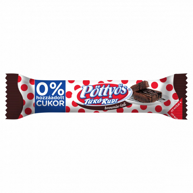 Pöttyös Túró Rudi Brownie-ízű túródesszert kakaós étbevonattal édesítőszerekkel 35 g