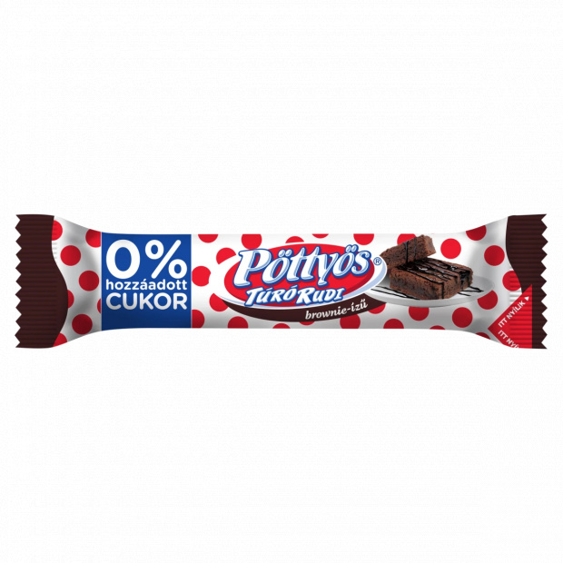 Pöttyös Túró Rudi Brownie-ízű túródesszert kakaós étbevonattal édesítőszerekkel 35 g