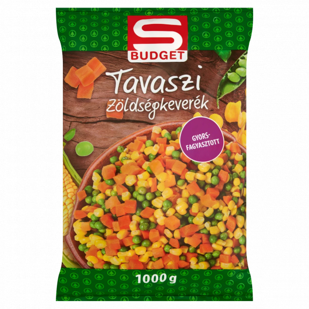 S-Budget gyorsfagyasztott tavaszi zöldségkeverék 1000 g