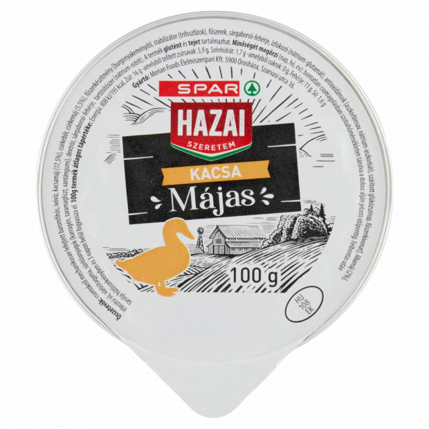 SPAR Hazai Szeretem kacsa májas 100 g SPAR Hazai Szeretem kacsa májas 100 g