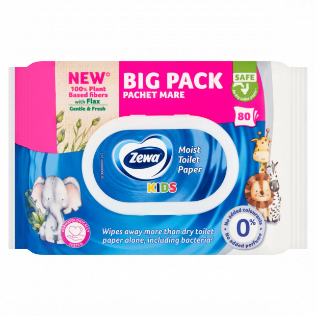Zewa Kids Big Pack nedves toalettpapír 80 db