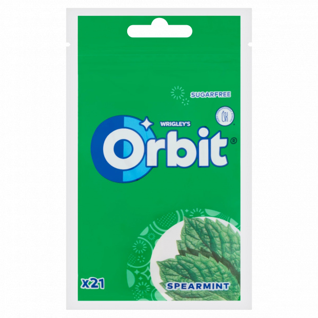 Orbit Spearmint mentaízű cukormentes rágógumi édesítőszerrel 29 g Orbit Spearmint mentaízű cukormentes rágógumi édesítőszerrel 29 g