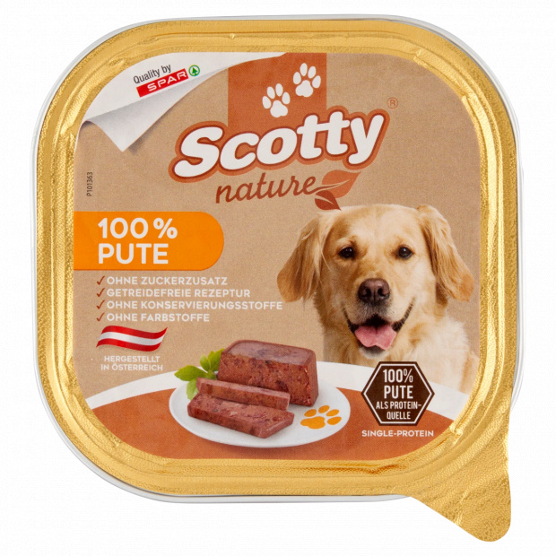 Scotty Nature Pulyka teljes értékű állateledel felnőtt kutyák számára 300 g 