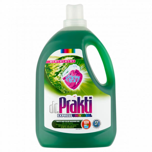 Dr. Prakti Express Universal univerzális mosógél fehér és színes ruhákhoz 109 mosás 3,27 l