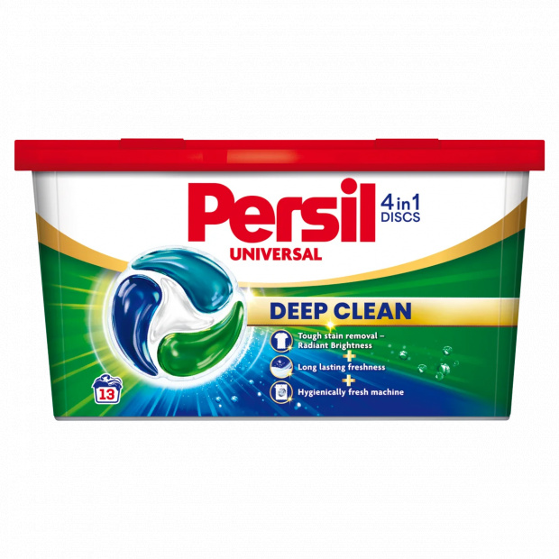 Persil Discs Universal mosószer koncentrátum fehér és világos ruhadarabokhoz 13 mosás 214,5 g