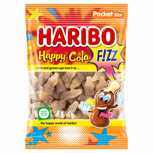 Haribo Fizz Happy-Cola kólaízű gumicukorka 80 g 